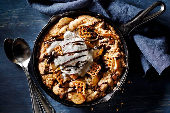 Chocolate Chip Potato Chip Skillet Cookie Recipe Image