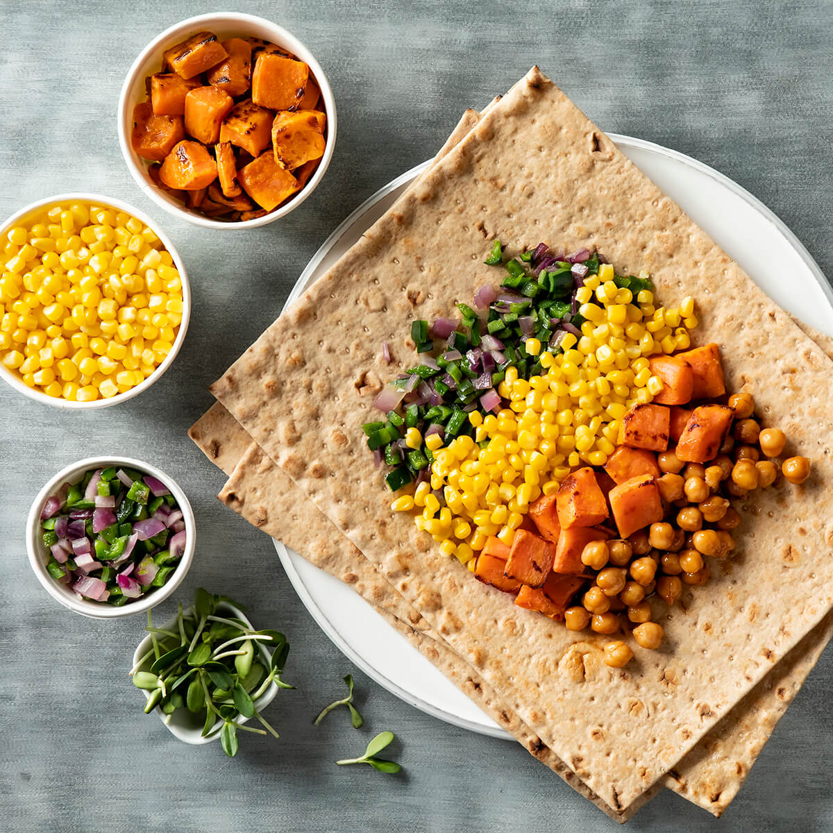 Roasted Sweet Potato Chickpea BBQ Wrap Recipe
