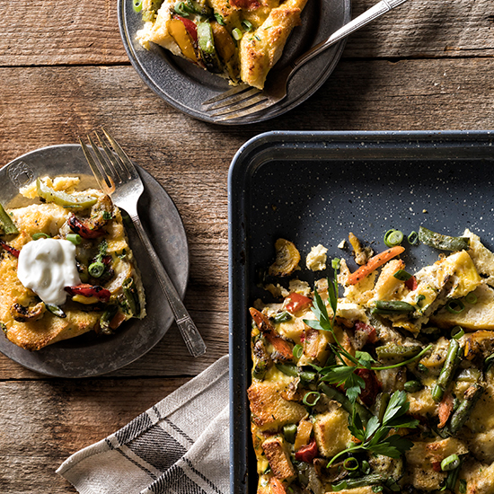 roasted veggie strata