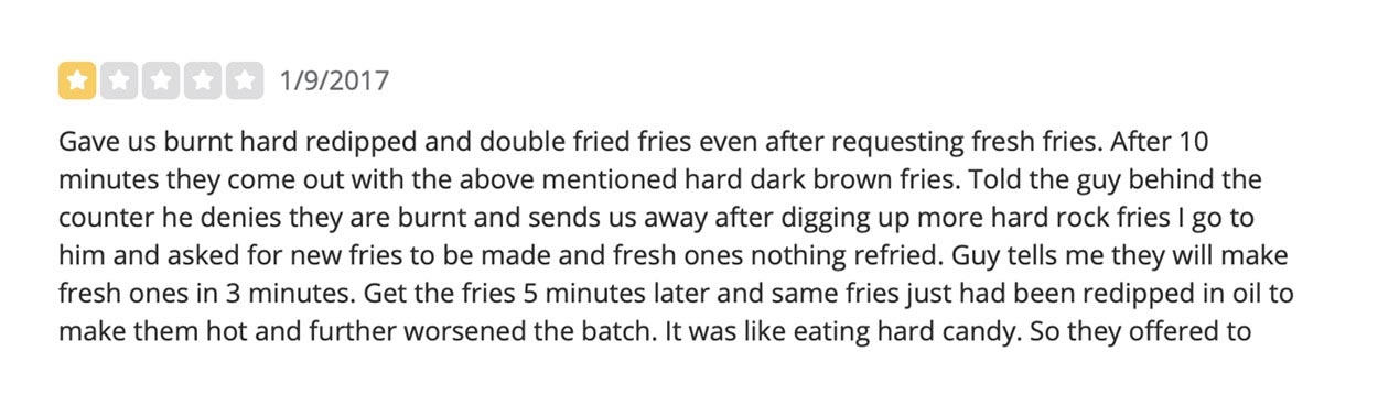Fry Reviews Redipped Fries